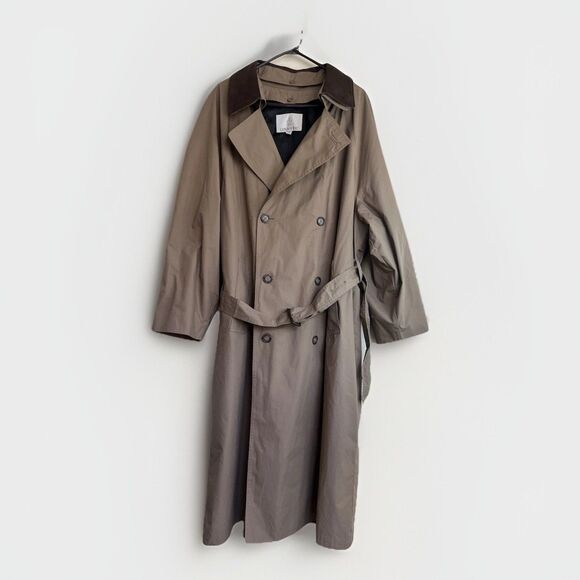 London Fog Men’s‎ Trench Coat Raincoat Overcoat Sz 42 Reg Brown Removable Liner - Picture 1 of 14